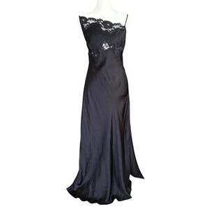 VTG Y2K Victoria's Secret Silk Lace Slip Gown Size Large  Lingerie Evening Dress